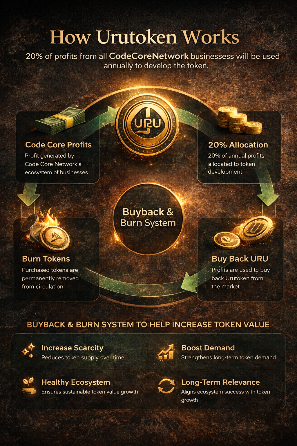 Codecore Network Token Growth Diagram